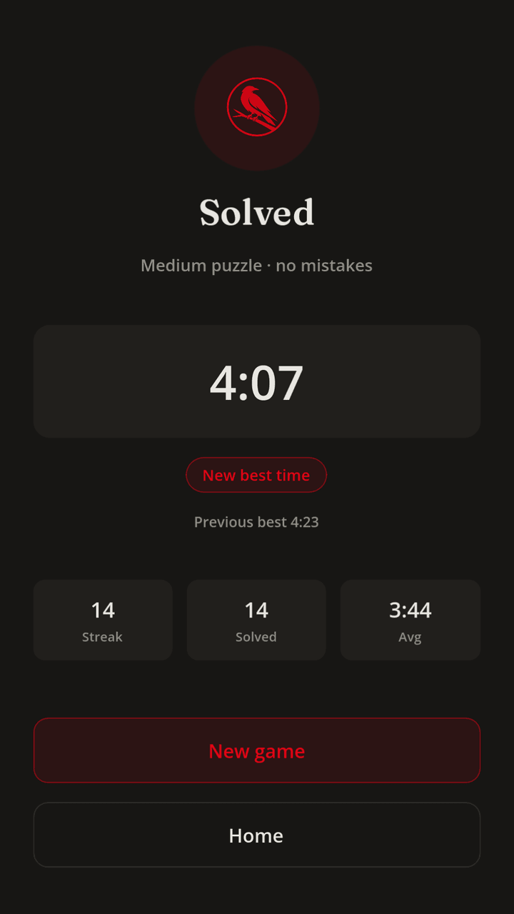 Just Sudoku screenshot
